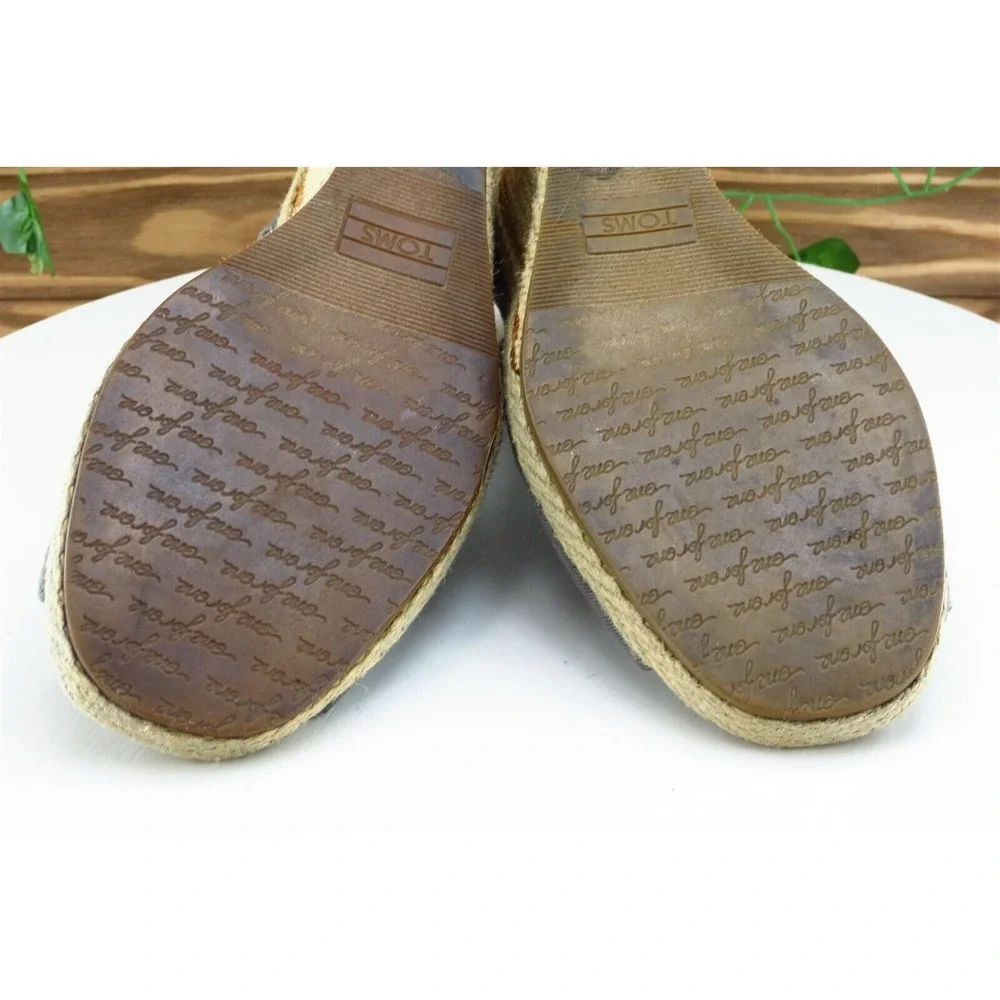 Toms Women Sz 8 M Gray Wedge Fabric Shoes - Picture 8 of 10